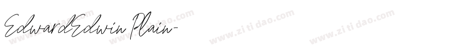 EdwardEdwin Plain字体转换